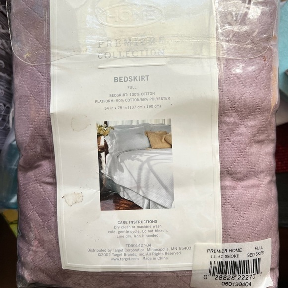 Full Size Lilac Smoke Bed Skirt - Picture 2 of 5